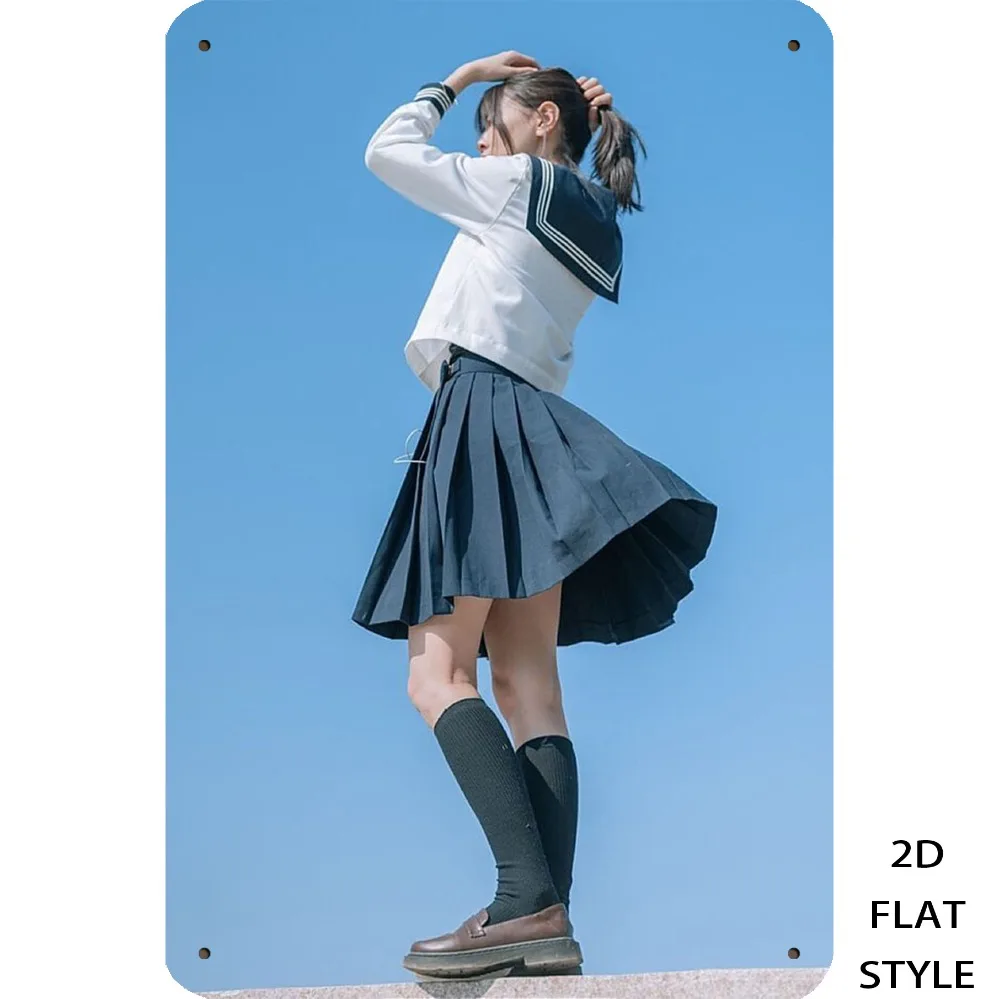 Vintage 8x12 inch metal wall art, Japanese sailor girl design, easy-hang home office decor.
Vintage 8x12 inch metal wall art, Japanese sailor girl design, easy-hang home office decor.