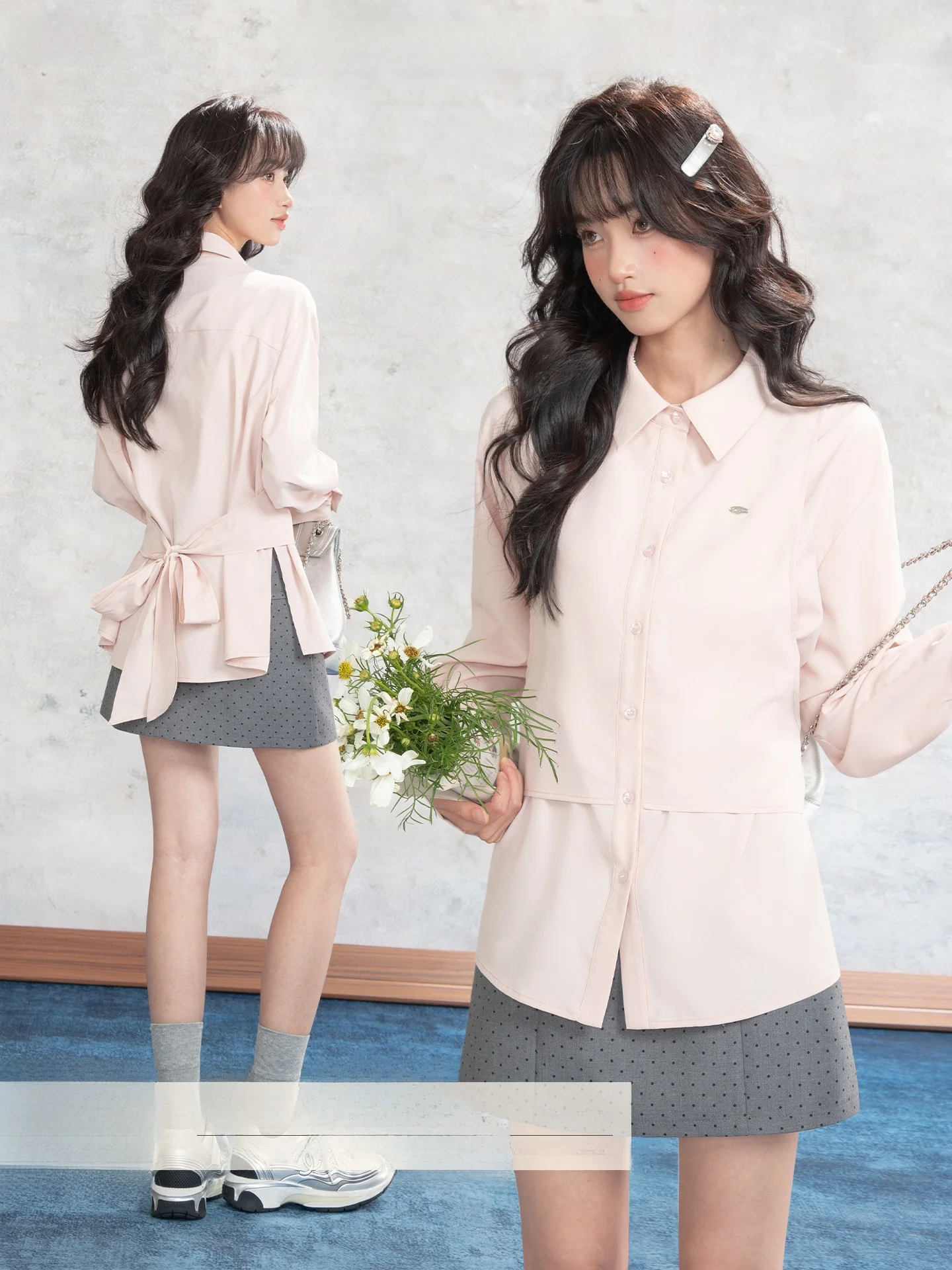 Loveheynew Pure Color Long Sve irt Women's Loose Fit Turn-down Collar Ba Waist Tie Spring Autumn Season Versatile Spli...
Loveheynew Pure Color Long Sve irt Women's Loose Fit Turn-down Collar Ba Waist Tie Spring Autumn Season Versatile Spli...