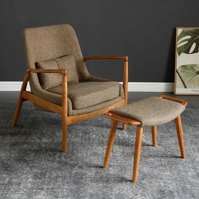 Single-Seat Sofa Chair Nordic Minimalism Wooden Lounge Chair Backrest Chair with Pedal Armrest
Single-Seat Sofa Chair Nordic Minimalism Wooden Lounge Chair Backrest Chair with Pedal Armrest