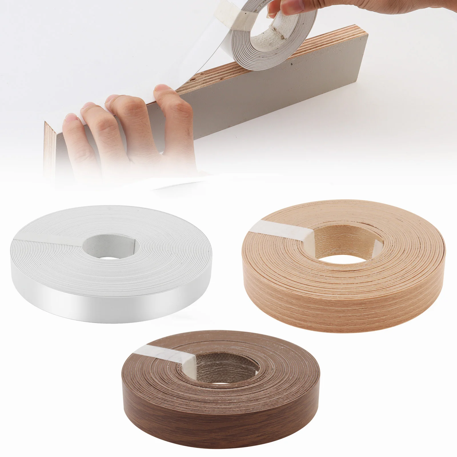 10 ft / 25 ft / 50 ft Pre-glued Veneer Edging Banding Hot Melt Adhesive PVC Edge Banding for Plywood Table / Cabinet
10 ft / 25 ft / 50 ft Pre-glued Veneer Edging Banding Hot Melt Adhesive PVC Edge Banding for Plywood Table / Cabinet