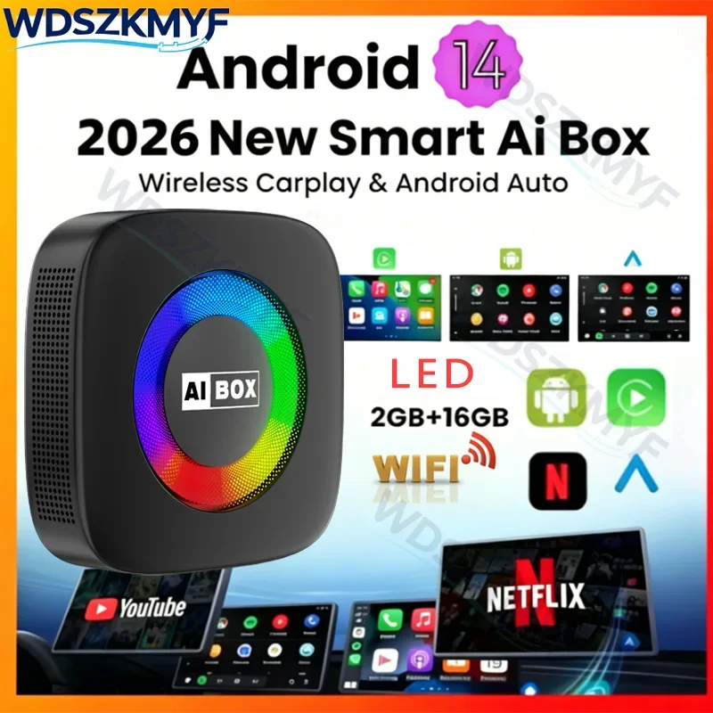 Wireless CarPlay Adapter 4in1 AI Box Plug and Play Android 14 For Netflix YouTube Car Multimedia Video Box For Hyundai GMC Ford
Wireless CarPlay Adapter 4in1 AI Box Plug and Play Android 14 For Netflix YouTube Car Multimedia Video Box For Hyundai GMC Ford