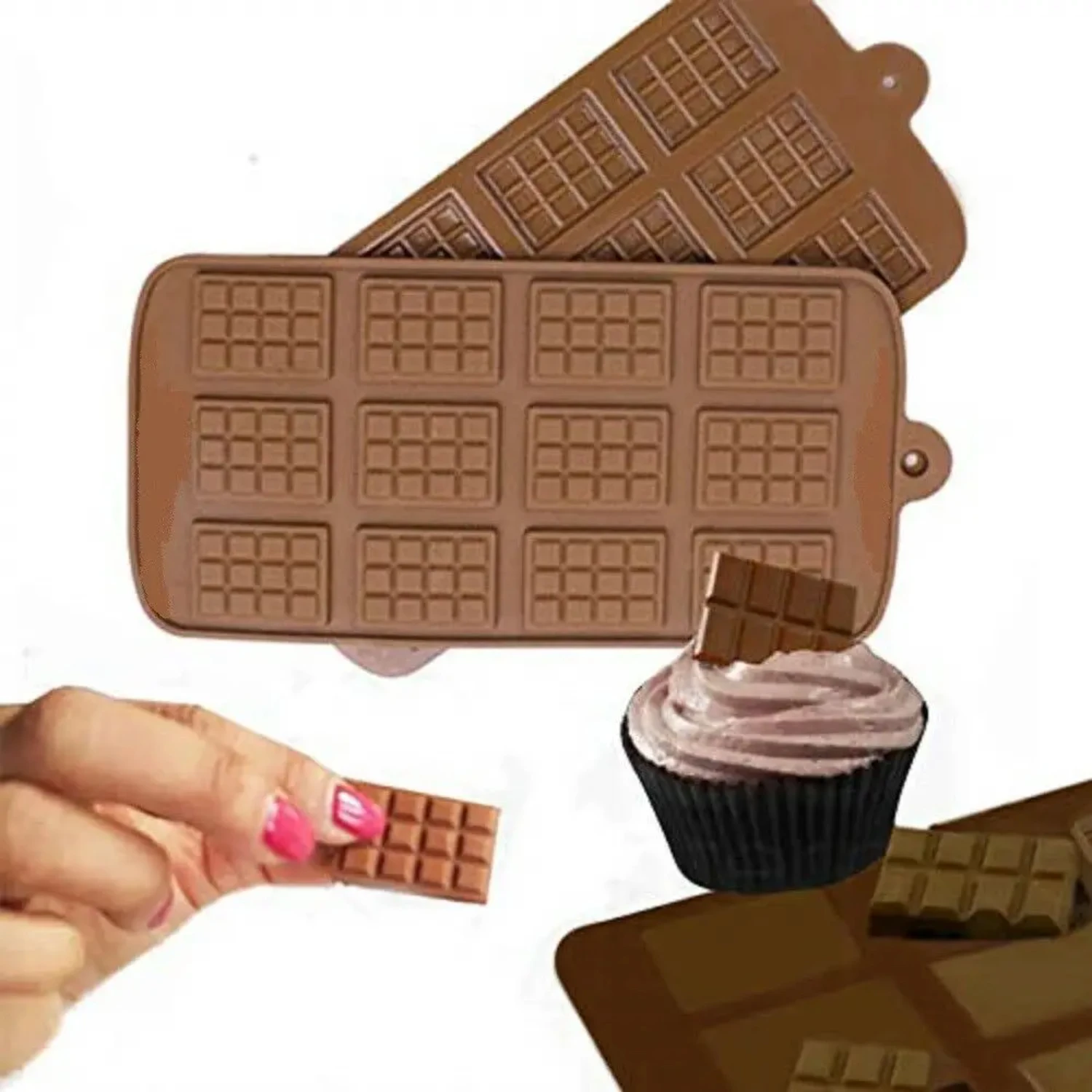 Hot Brown Silicone Mini Chocolate Block Cake Molding Hand Making Tool - 1pc Mold Ice Tray for Cake Decorating, Silicone Mould
Hot Brown Silicone Mini Chocolate Block Cake Molding Hand Making Tool - 1pc Mold Ice Tray for Cake Decorating, Silicone Mould