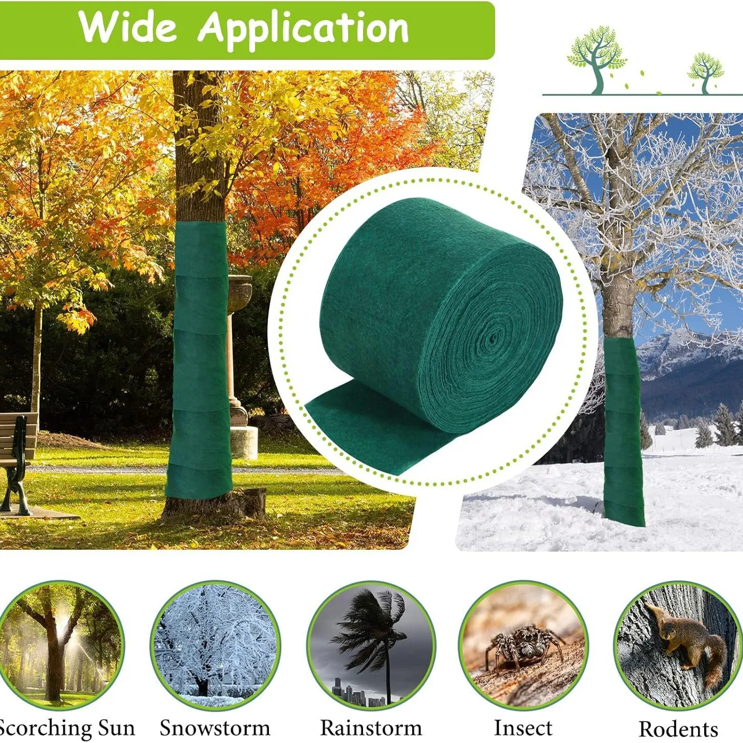 15M Tree Trunk Protector Gardening Wrap Winter-Proof Tree Trunk Shrub Plants Antifreeze Bandage Tape Entangled Cotton Cloth Warm
15M Tree Trunk Protector Gardening Wrap Winter-Proof Tree Trunk Shrub Plants Antifreeze Bandage Tape Entangled Cotton Cloth Warm