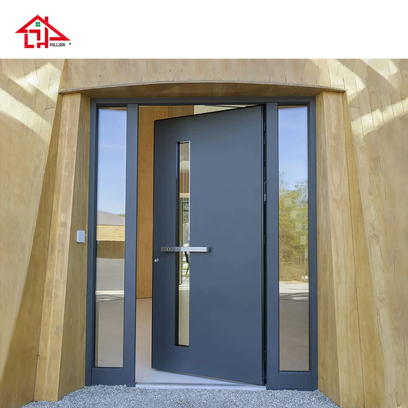 Modern Aluminum Front Door with Glass Panels, High-Security Exterior Entry Door, Custom Design for Villa Residential
Modern Aluminum Front Door with Glass Panels, High-Security Exterior Entry Door, Custom Design for Villa Residential