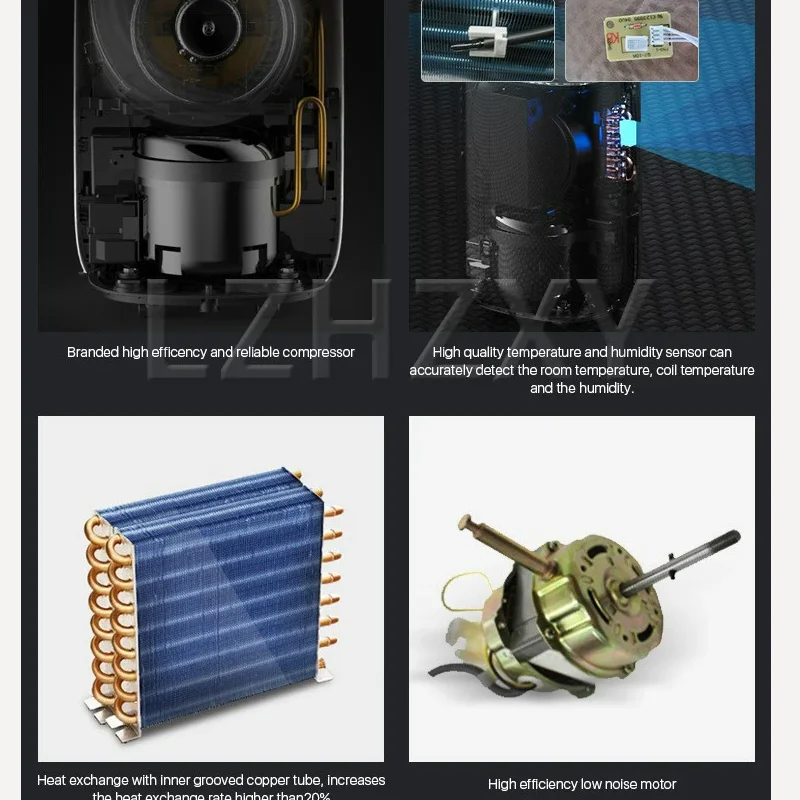 Бытовой осушитель воздуха 50-60 л/24 ч с баком для воды 7,2 л, на хладагенте R290, очиститель воздуха, круглосуточная осушка для гостиных и кабинетов
Бытовой осушитель воздуха 50-60 л/24 ч с баком для воды 7,2 л, на хладагенте R290, очиститель воздуха, круглосуточная осушка для гостиных и кабинетов
