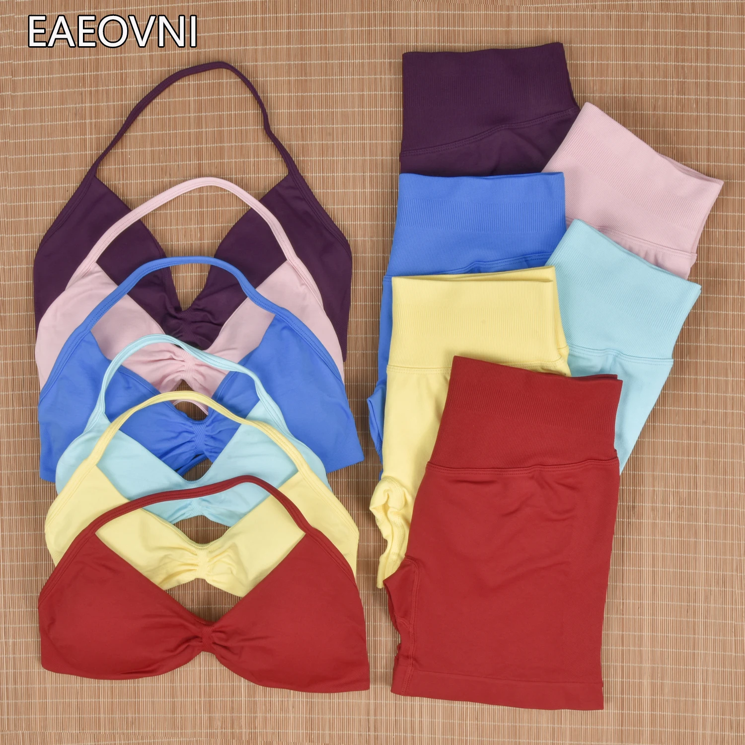 EAEOVNI Ruched Seamless Yoga Set Women Sportswear Gym Shorts Strappy Sports Bra 2 Piece Set Halter Workout Clothes Fitness Suit
EAEOVNI Ruched Seamless Yoga Set Women Sportswear Gym Shorts Strappy Sports Bra 2 Piece Set Halter Workout Clothes Fitness Suit