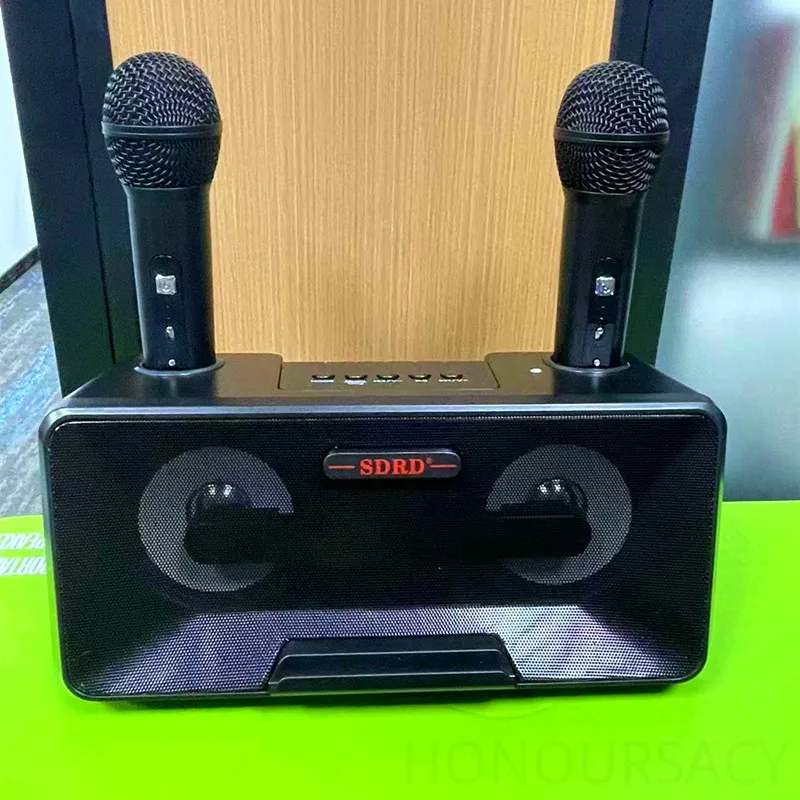 Портативная колонка HIFI SD-301 LED высокой мощности с двумя микрофонами, домашний караоке-комплект, беспроводные Bluetooth-колонки, сабвуфер
Портативная колонка HIFI SD-301 LED высокой мощности с двумя микрофонами, домашний караоке-комплект, беспроводные Bluetooth-колонки, сабвуфер