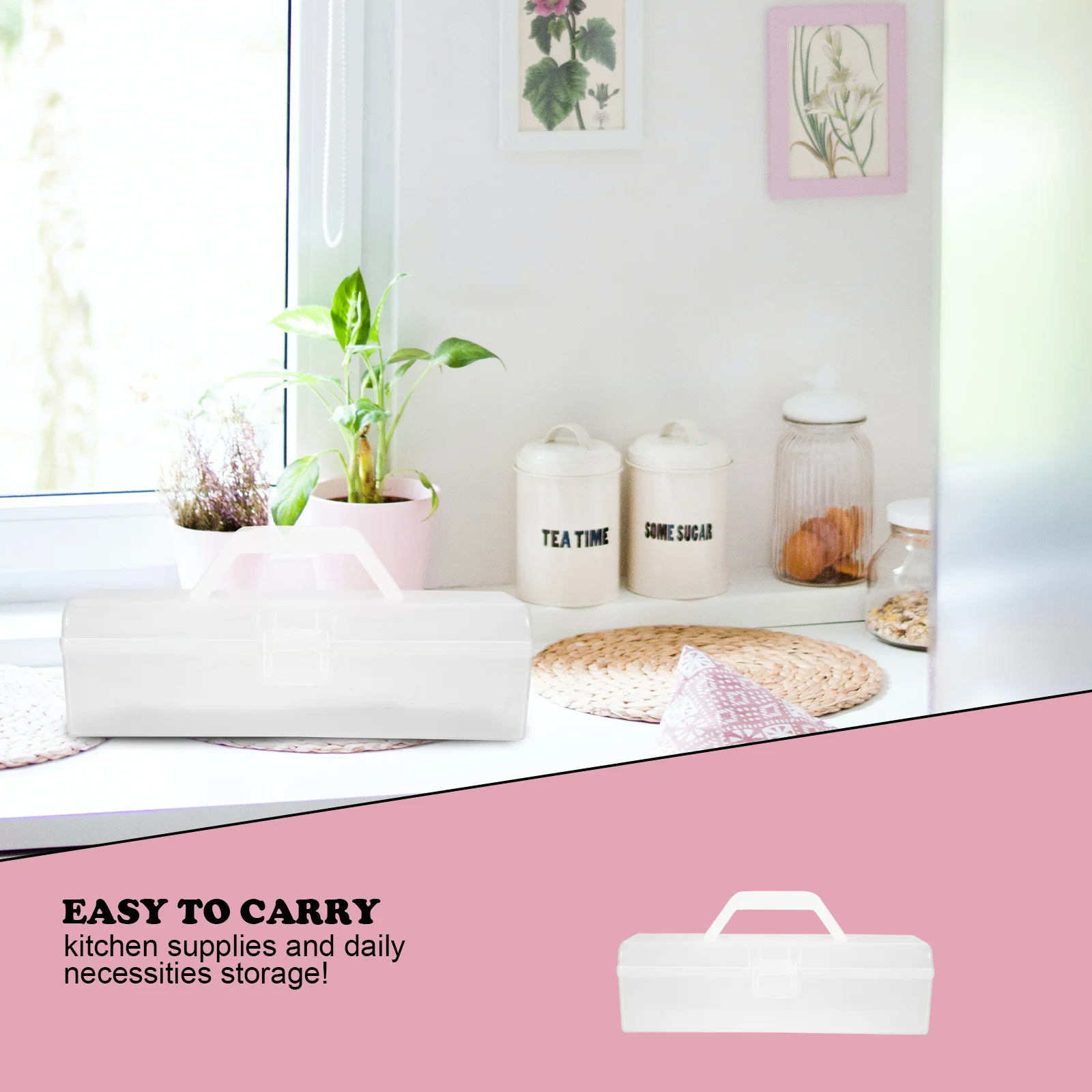 2pcs Desktop Storage Boxes White For Home Kitchen Office Use Multi-Function Container Hand-Held Storage Box Kitchen Necessities
2pcs Desktop Storage Boxes White For Home Kitchen Office Use Multi-Function Container Hand-Held Storage Box Kitchen Necessities