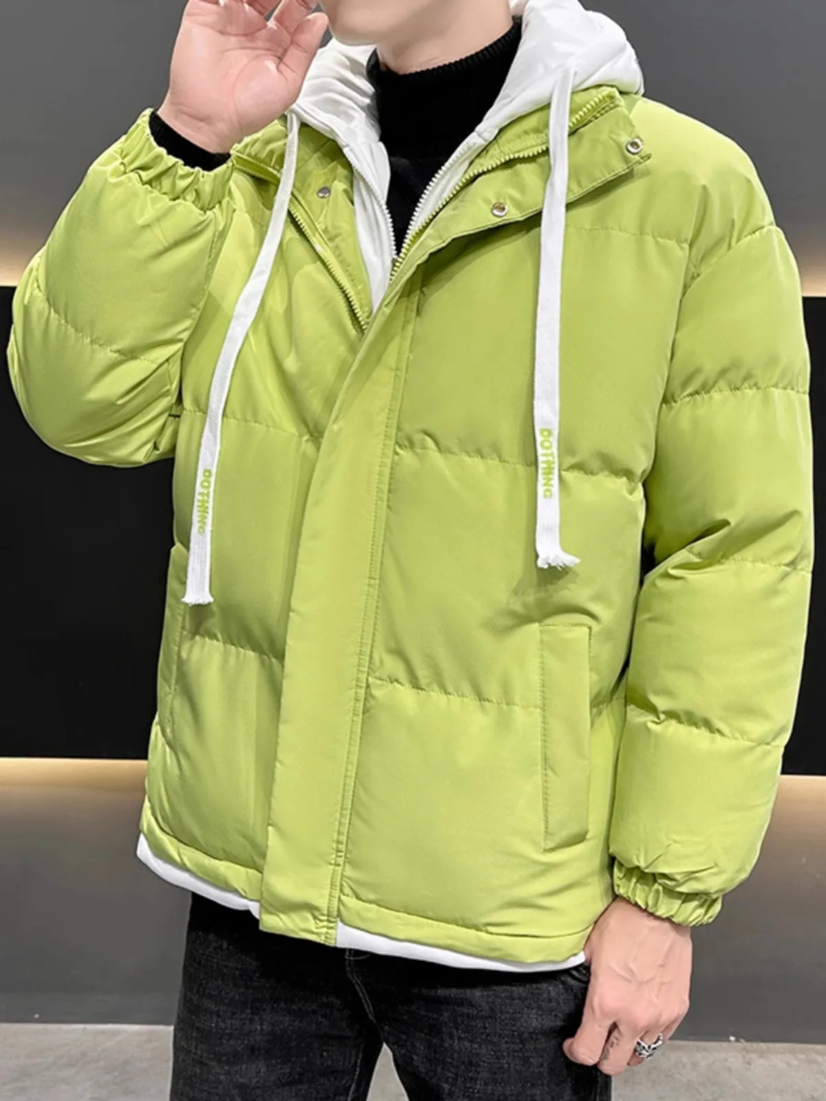 Men's Thiened Cotton Jaet Hooded Coat Warmth Youth Faion Winter Outerwear Long Sve Zipper Closure een Color
Men's Thiened Cotton Jaet Hooded Coat Warmth Youth Faion Winter Outerwear Long Sve Zipper Closure een Color