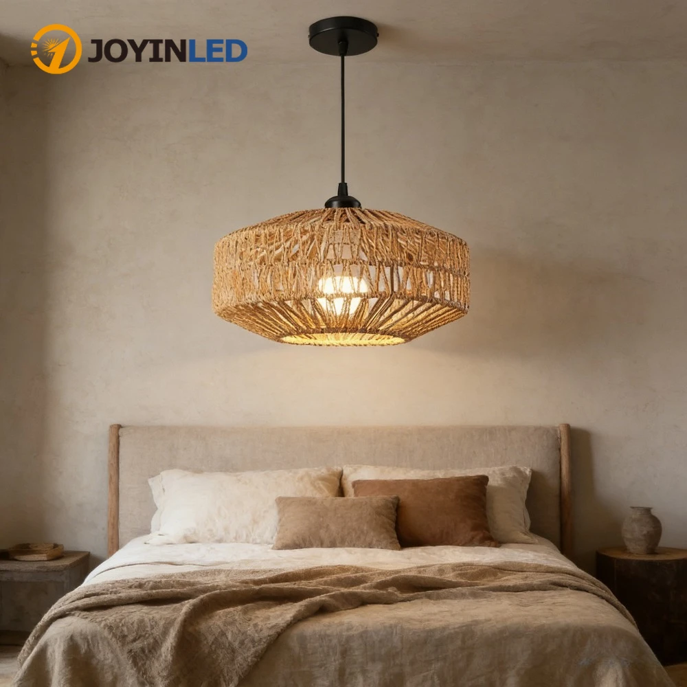 JOYINLED Wicker Lamp Creative Design Rattan Ceiling Light for Teahouse Homestays Decorative Pastoral Retro Pendant Light Fixture
JOYINLED Wicker Lamp Creative Design Rattan Ceiling Light for Teahouse Homestays Decorative Pastoral Retro Pendant Light Fixture