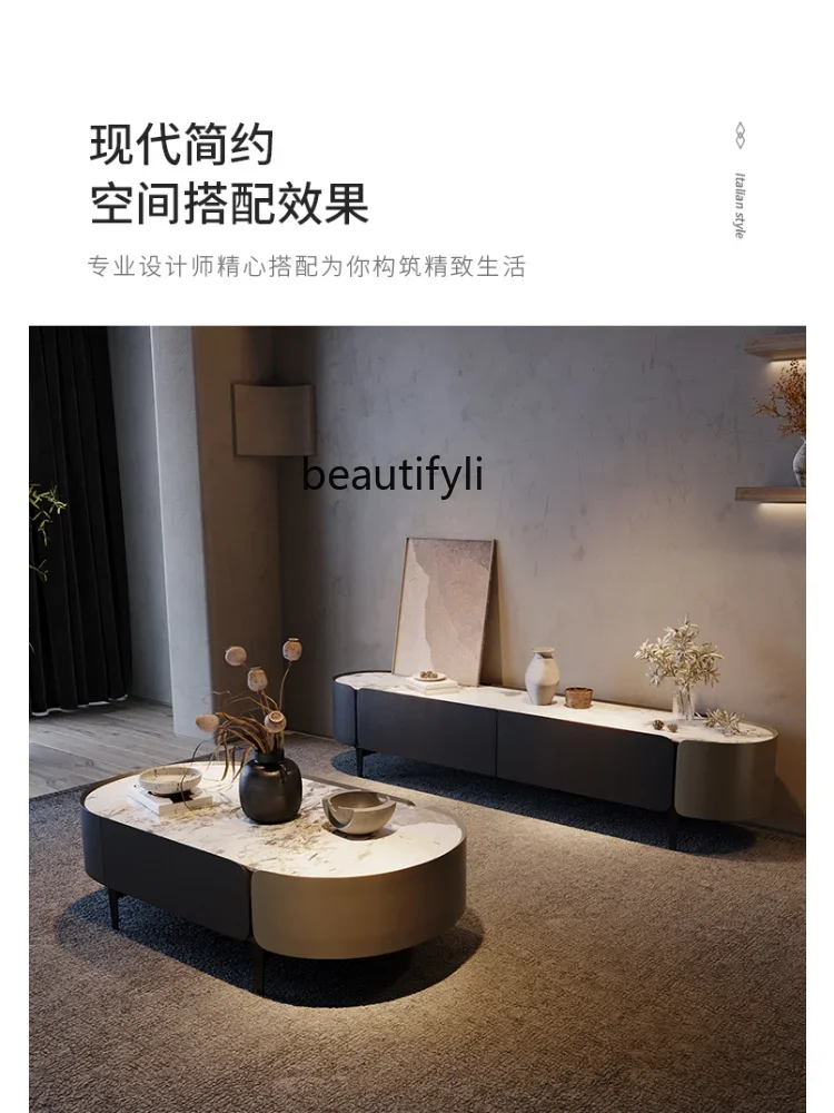 1zItalian Light Luxury Stone Plate Coffee Table TV Cabinet Combination Simple Modern Small Apartment Living Room TV Cabinet
1zItalian Light Luxury Stone Plate Coffee Table TV Cabinet Combination Simple Modern Small Apartment Living Room TV Cabinet