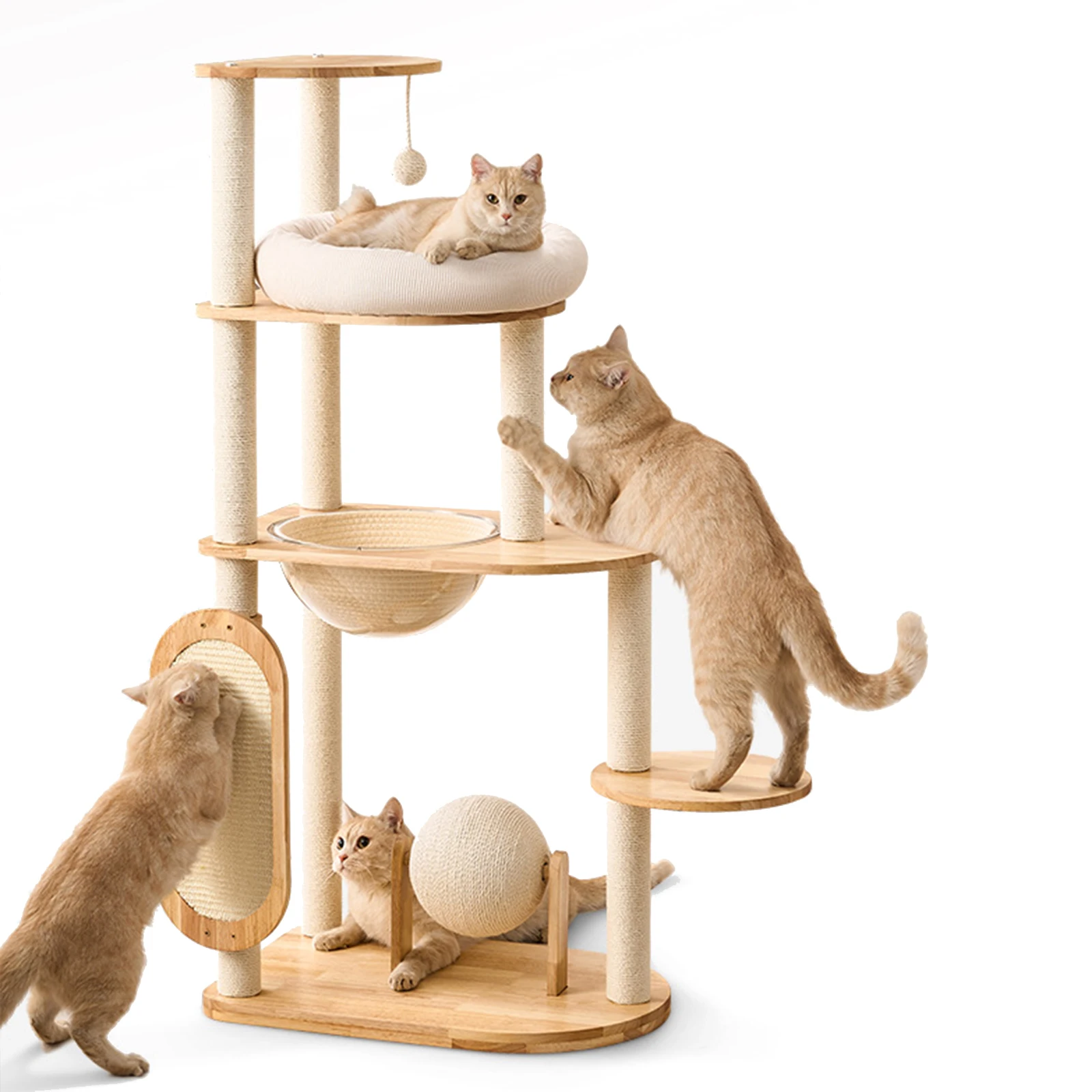 Solid Rubber Wood Cute Climb Frame Beds with Scratching Posts Modern Cat Tree Washable Easy Clean for Large & Multi-Cat Homes
Solid Rubber Wood Cute Climb Frame Beds with Scratching Posts Modern Cat Tree Washable Easy Clean for Large & Multi-Cat Homes