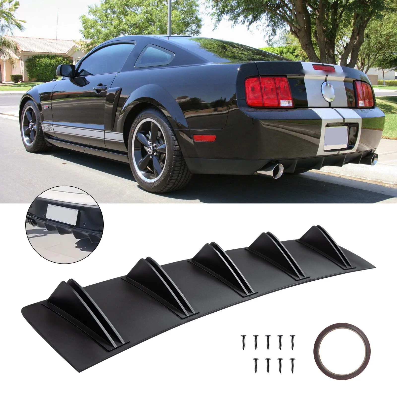 For Ford Explorer ST Rear Lip Bumper Diffuser Shark 10 Fin Wing Spoiler Splitter
For Ford Explorer ST Rear Lip Bumper Diffuser Shark 10 Fin Wing Spoiler Splitter