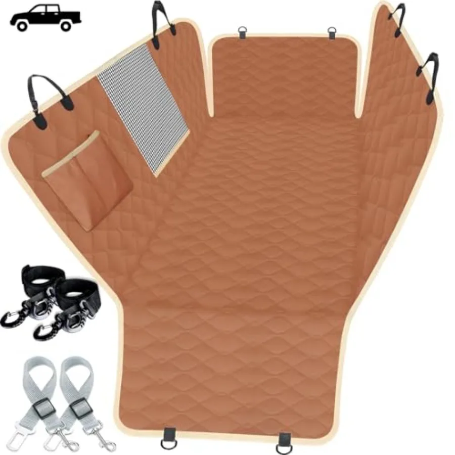XL Dog Seat Cover Back Seat with 2 Seat Belts, Dog Car Hammock for Large SUV and s Compatible with F150 F250/Chevrolet Silverad
XL Dog Seat Cover Back Seat with 2 Seat Belts, Dog Car Hammock for Large SUV and s Compatible with F150 F250/Chevrolet Silverad