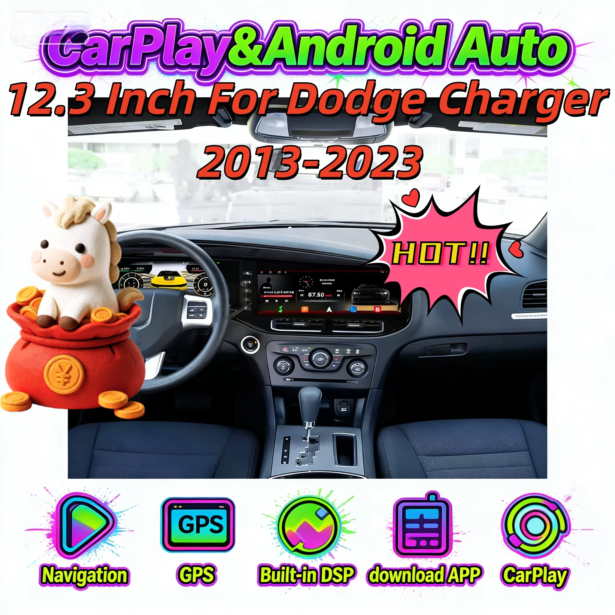 Radio CarPlay For Dodge Charger 2013-2022 Android Car Radio Video Multimedia Player Stereo DSP GPS Navigation Head Unit 4G wifi
Radio CarPlay For Dodge Charger 2013-2022 Android Car Radio Video Multimedia Player Stereo DSP GPS Navigation Head Unit 4G wifi