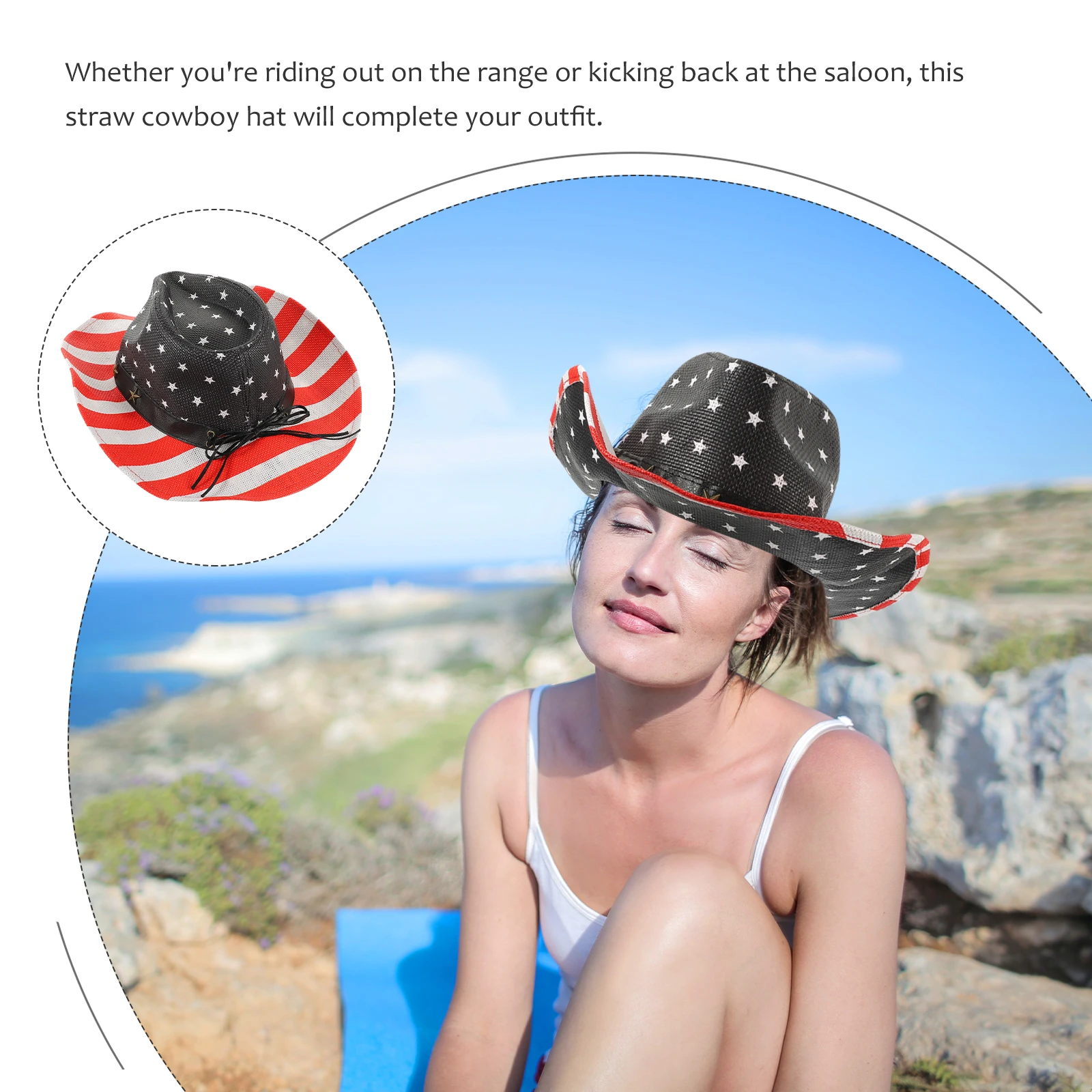 Vintage Straw for Men Women American Flag Sun Hat Wide Brim Adjustable Sweatband Patriotic Western Hat Unisex
Vintage Straw for Men Women American Flag Sun Hat Wide Brim Adjustable Sweatband Patriotic Western Hat Unisex