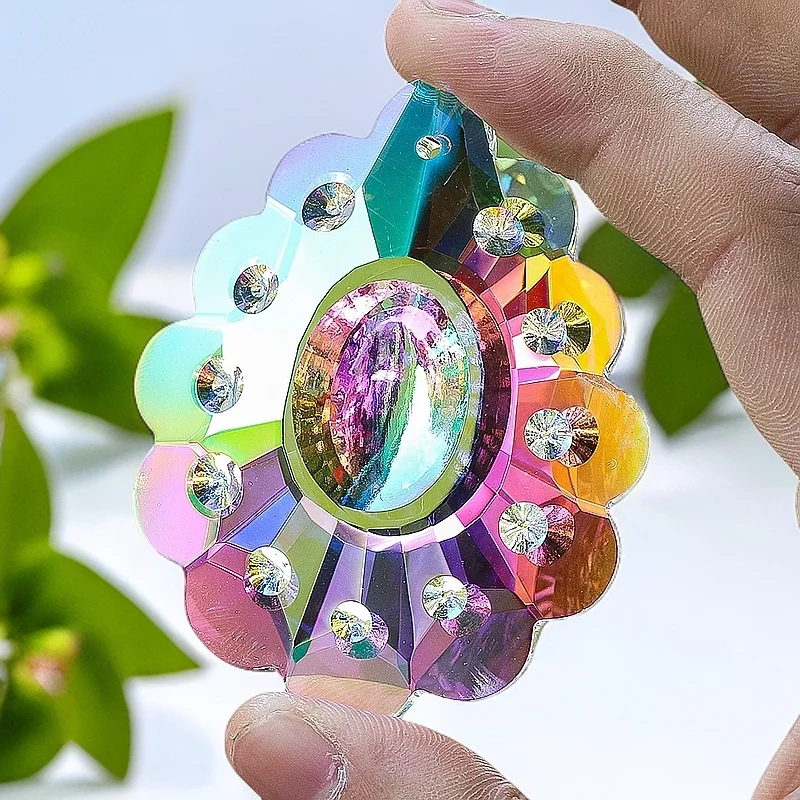 1PC 63mm/2.4in Crystal Prism Suncatcher For Windows Rainbow Maker Hanging Crystals For Garden Home Outdoor Decoration
1PC 63mm/2.4in Crystal Prism Suncatcher For Windows Rainbow Maker Hanging Crystals For Garden Home Outdoor Decoration