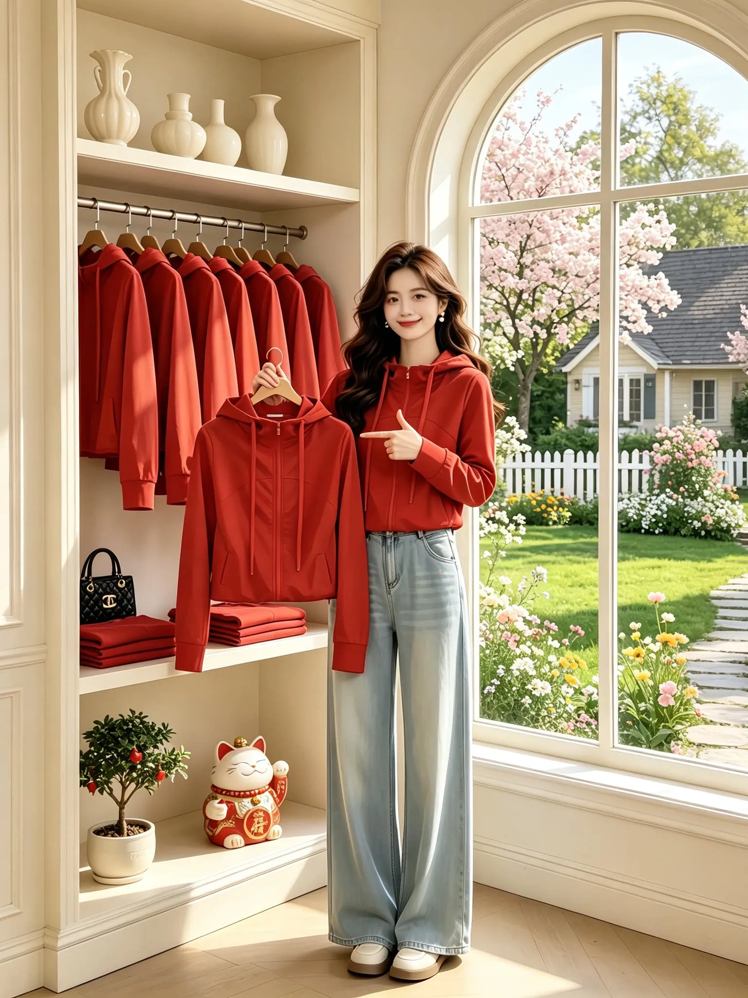 Red Hooded Loose Fashionable Sun Protection Women's Outerwear 2026 New Summer Breathable Long Sleeve Zipper Closure Straight Cut
Red Hooded Loose Fashionable Sun Protection Women's Outerwear 2026 New Summer Breathable Long Sleeve Zipper Closure Straight Cut