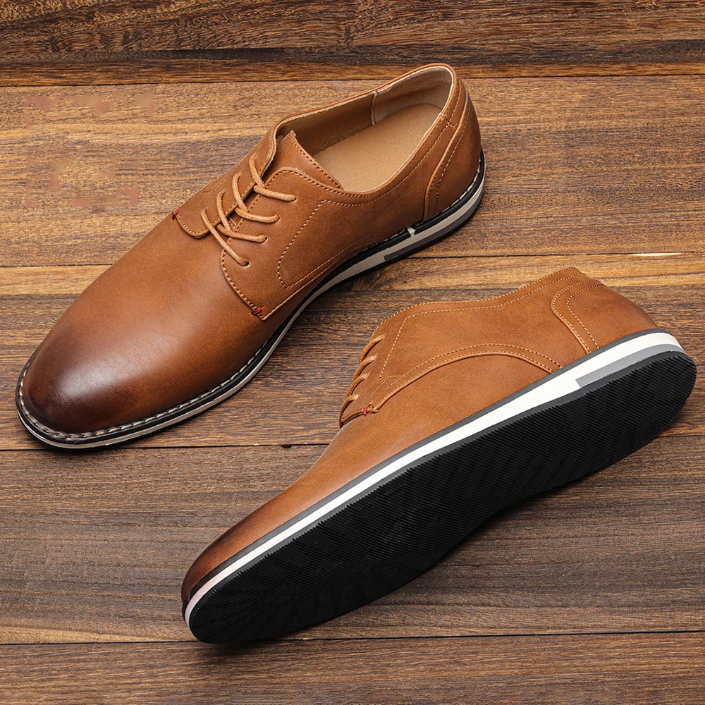 Large size 50 Men's leather Casual Shoes Lace up Male shoes adult Leather shoes Wear-resistant Retro leisure shoes Non-slip
Large size 50 Men's leather Casual Shoes Lace up Male shoes adult Leather shoes Wear-resistant Retro leisure shoes Non-slip