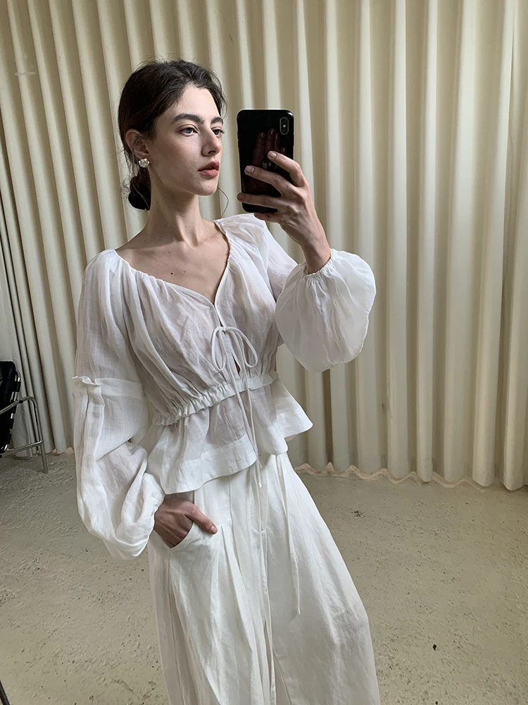 Женская блузка Zhu с V-образным вырезом, драпировкой и завязками, летняя новинка, с завышенной талией, стандартной длины рукавов, однотонная, с защитой от УФ-излучения
Женская блузка Zhu с V-образным вырезом, драпировкой и завязками, летняя новинка, с завышенной талией, стандартной длины рукавов, однотонная, с защитой от УФ-излучения