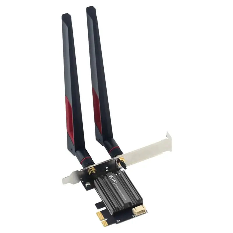 A23F-7265AN Wi-Fi5 карта Bluetooth 4.0, двухдиапазонная 2,4G/5ГГц AC300M, беспроводная сетевая карта PCI-E с антенной 10DB для настольных ПК
A23F-7265AN Wi-Fi5 карта Bluetooth 4.0, двухдиапазонная 2,4G/5ГГц AC300M, беспроводная сетевая карта PCI-E с антенной 10DB для настольных ПК