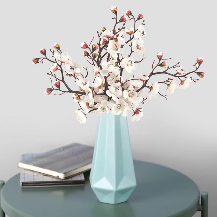 Silk Artificial Flower Plum Blossom Peach Branch New Year Home Room Vase Table Arrangement Outdoor Garden Wedding Delicate Decor
Silk Artificial Flower Plum Blossom Peach Branch New Year Home Room Vase Table Arrangement Outdoor Garden Wedding Delicate Decor