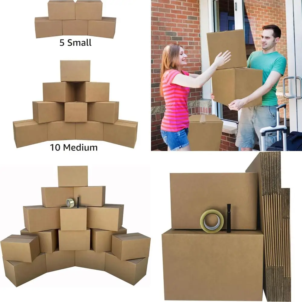 Compact Moving Essentials Kit for 1-2 Bedrooms with Medium Boxes, Tape, and Marker
Compact Moving Essentials Kit for 1-2 Bedrooms with Medium Boxes, Tape, and Marker