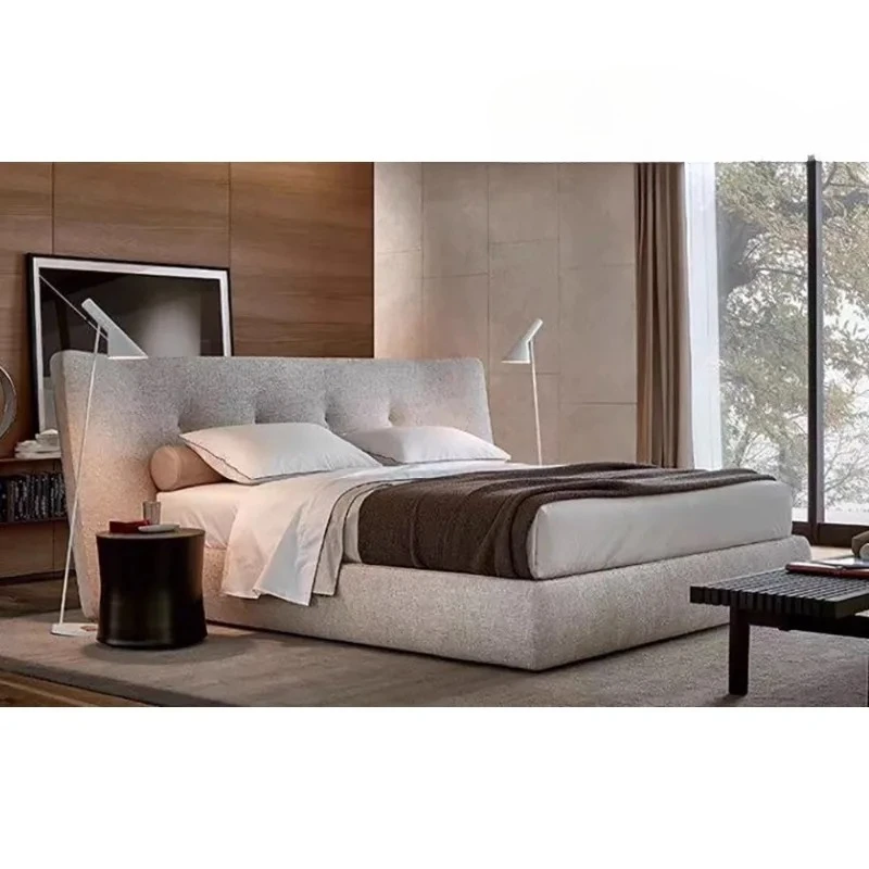 modern minimalist light luxury fabric bedroom double high backrest bed 1.8 meters double bed
modern minimalist light luxury fabric bedroom double high backrest bed 1.8 meters double bed