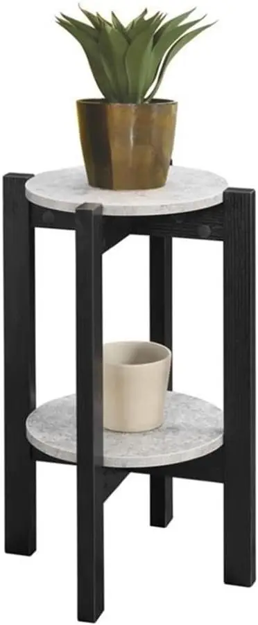 Newport Medium Plant Stand, Faux Cement / Black
Newport Medium Plant Stand, Faux Cement / Black
