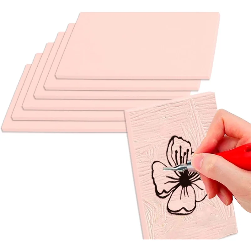 SOFT-6 шт. 4 "X6" резиновые блоки для резьбы, набор для изготовления мягких линолеумных штампов, печатный блок для Linocut и рукоделия
SOFT-6 шт. 4 "X6" резиновые блоки для резьбы, набор для изготовления мягких линолеумных штампов, печатный блок для Linocut и рукоделия