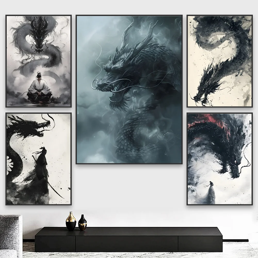 Asian ink style dragon shadow Art Poster HD art sticky wall waterproof home living room bedroom bar aesthetic decoration
Asian ink style dragon shadow Art Poster HD art sticky wall waterproof home living room bedroom bar aesthetic decoration