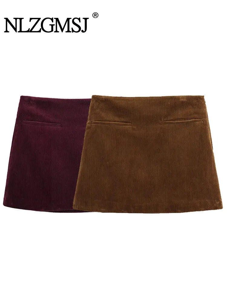 TRAF 2025 Spring Women Elegant Mini Skirts Mid Waist Corduroy Short Skirts Woman Fashion Casual Party Vintage Winter Skirts
TRAF 2025 Spring Women Elegant Mini Skirts Mid Waist Corduroy Short Skirts Woman Fashion Casual Party Vintage Winter Skirts