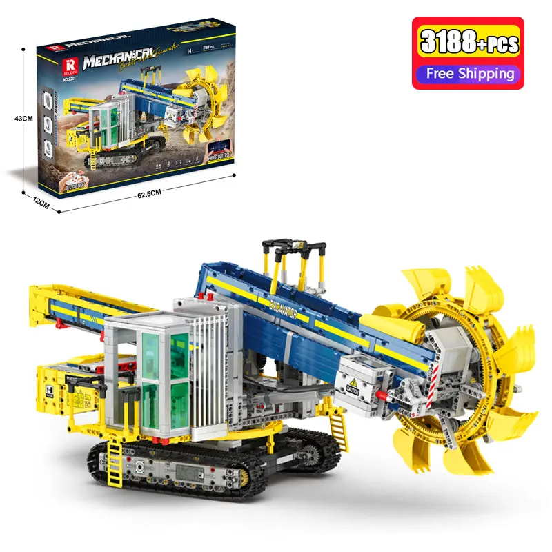 Reobrix 22017 High-Tech Bucket Wheel Excavator Building Blocks MOC Engineering RC Construction Truck APP Control Toy For Boy
Reobrix 22017 High-Tech Bucket Wheel Excavator Building Blocks MOC Engineering RC Construction Truck APP Control Toy For Boy