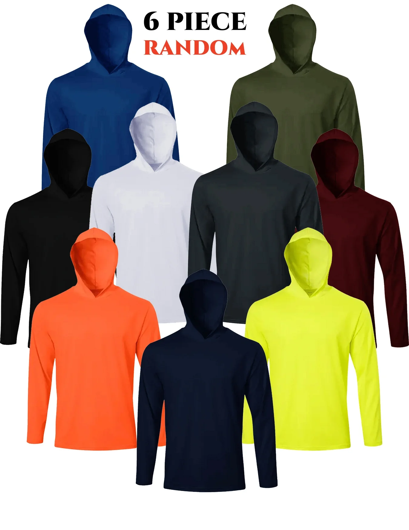 9-color random 6-piece men's quick drying long sleeved T-shirt moisture wicking casual hoodie
9-color random 6-piece men's quick drying long sleeved T-shirt moisture wicking casual hoodie