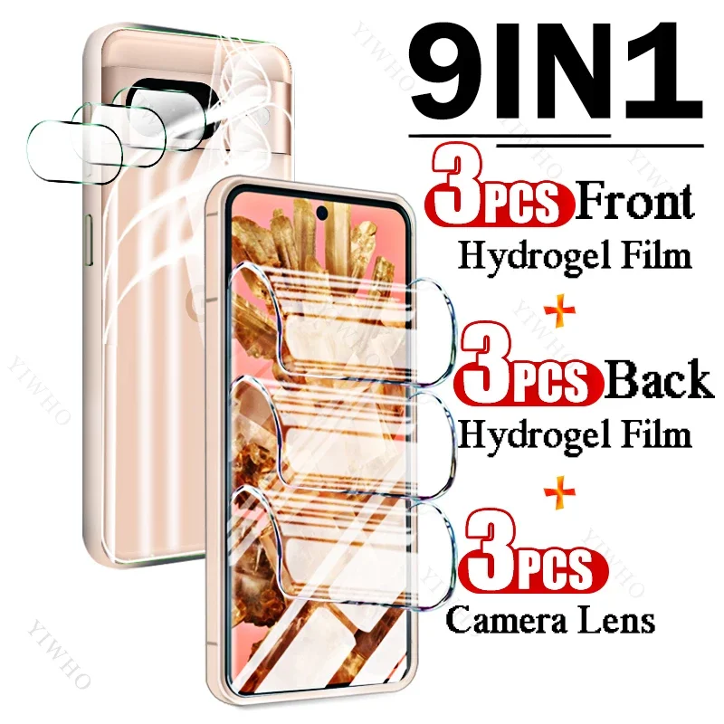 9in1 Full Covers Front Back Hydrogel Film for Google Pixel 8 6.2" Fingerprint Screen Protectors for Google Pixel8 Camera Lens HD
9in1 Full Covers Front Back Hydrogel Film for Google Pixel 8 6.2" Fingerprint Screen Protectors for Google Pixel8 Camera Lens HD