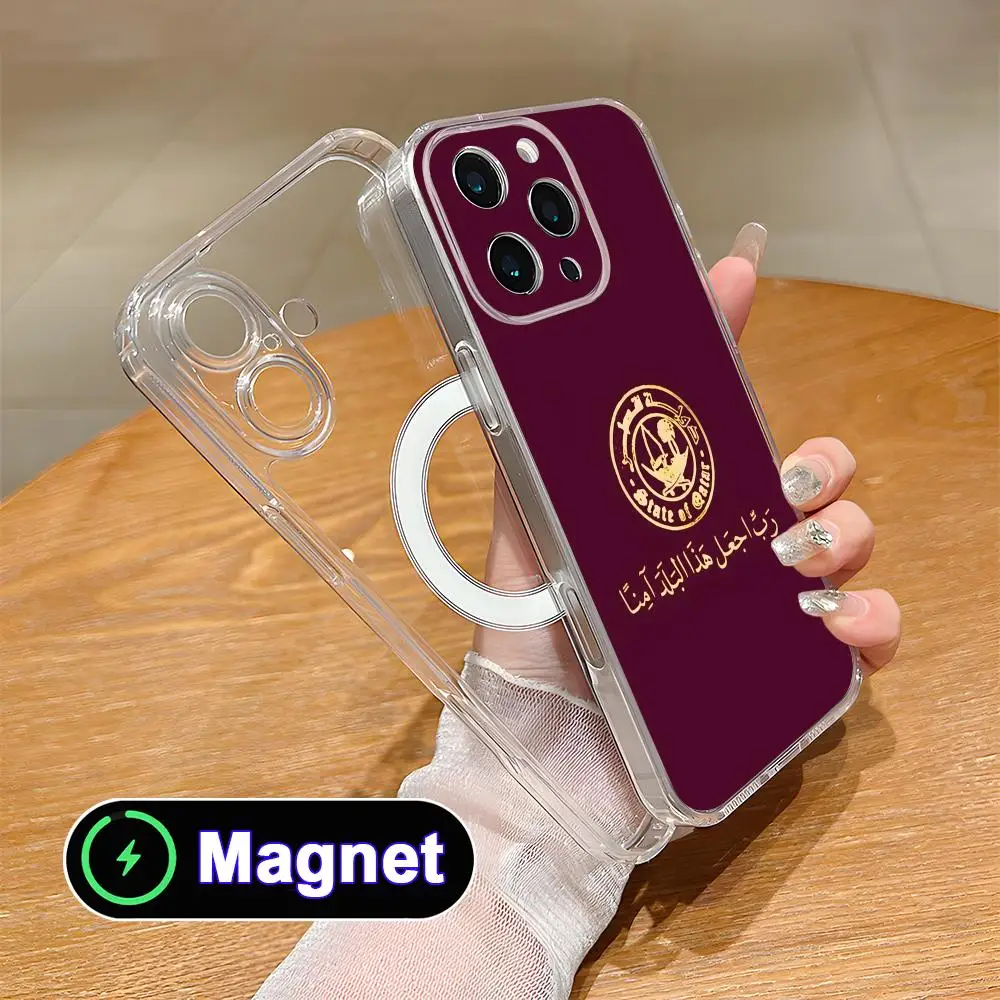 Qatar Flag Phone Case for iPhone 17 16 15 14 13 12 11 Air Pro Max Plus Mini Soft TPU Clear Magnet Cover
Qatar Flag Phone Case for iPhone 17 16 15 14 13 12 11 Air Pro Max Plus Mini Soft TPU Clear Magnet Cover