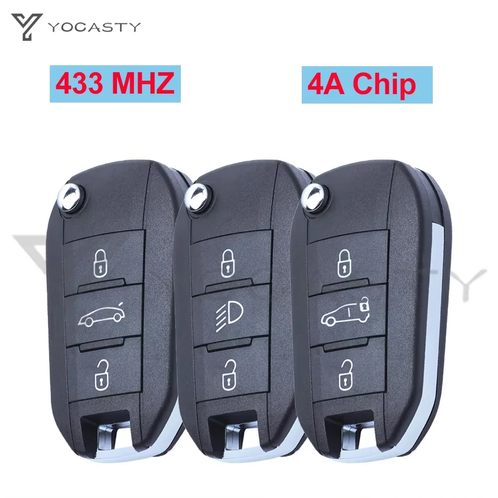 YOCASTY 433MHz 4A Chip Flip Remote Folding Car Key HU83 VA2 Blade For Citroen Aircross C3 C4 C5 C6 For Peugeot 308 4008
YOCASTY 433MHz 4A Chip Flip Remote Folding Car Key HU83 VA2 Blade For Citroen Aircross C3 C4 C5 C6 For Peugeot 308 4008