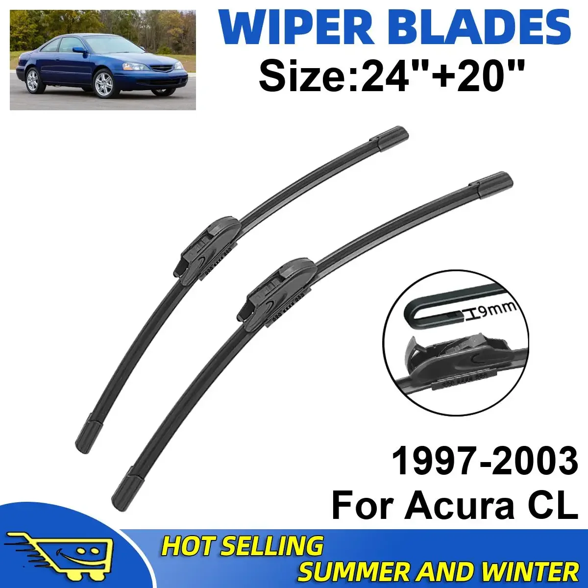 2PCS Wiper Blades Set Kit For Acura CL 1997-2003 Front Windshield Brushes Windscreen Window Accessories
2PCS Wiper Blades Set Kit For Acura CL 1997-2003 Front Windshield Brushes Windscreen Window Accessories