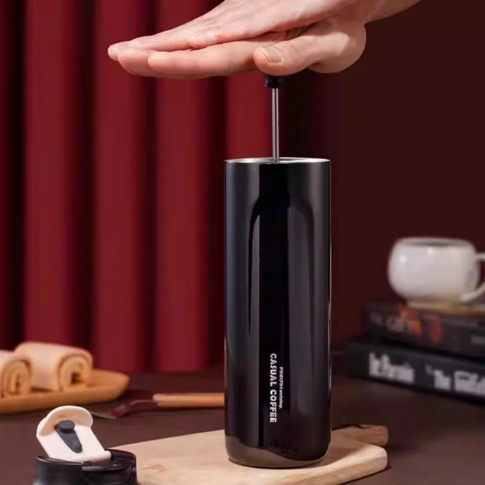 Portable French Press Coffee Maker Car Vacuum Insulated Bottle With Filter Stainless Steel Tea/Coffee Mug For Camping Travel
Portable French Press Coffee Maker Car Vacuum Insulated Bottle With Filter Stainless Steel Tea/Coffee Mug For Camping Travel