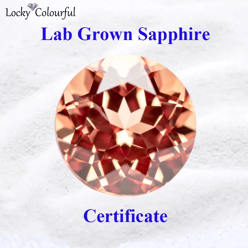 Lab Grown Sapphire Round Shape Sunset Orange Color Top Quality Charm Bead for Diy Jewelry Making Ring Selectable AGL Certificate
Lab Grown Sapphire Round Shape Sunset Orange Color Top Quality Charm Bead for Diy Jewelry Making Ring Selectable AGL Certificate
