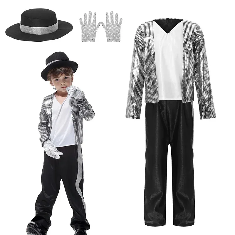 Halloween Kids Children Singer Dancer Cosplay Costumes Carnival Stage Performance Top Pants Hat Gloves Suit
Halloween Kids Children Singer Dancer Cosplay Costumes Carnival Stage Performance Top Pants Hat Gloves Suit