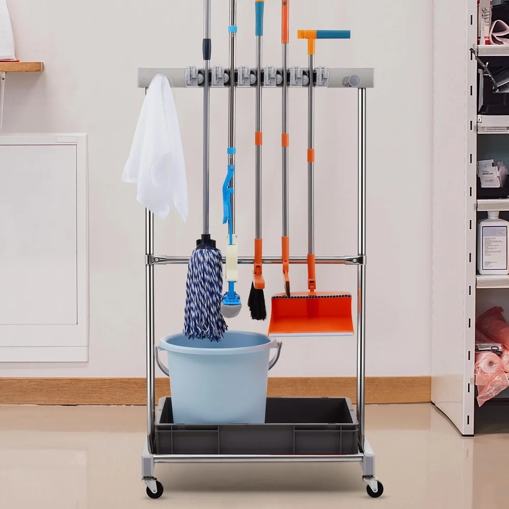 Garden Tool Storage Rack with Wheels 10 Slot Organizer Garage Includes Hooks Durable Stainless Steel Efficient Space Saver
Garden Tool Storage Rack with Wheels 10 Slot Organizer Garage Includes Hooks Durable Stainless Steel Efficient Space Saver