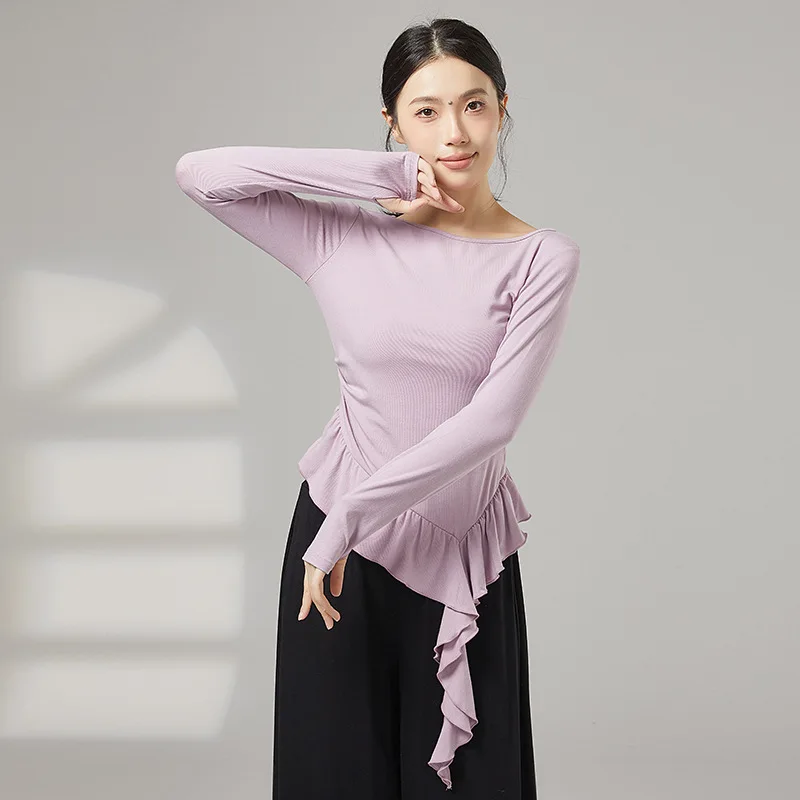 Женская футболка для классических танцев, дышащая футболка с длинными рукавами для взрослых, Falbala, современный танцевальный костюм, одежда для выступлений
Женская футболка для классических танцев, дышащая футболка с длинными рукавами для взрослых, Falbala, современный танцевальный костюм, одежда для выступлений