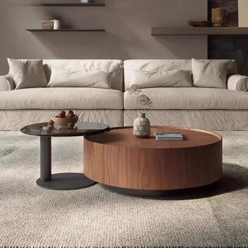 Walnut round coffee table New Chinese-style small apartment round advanced minimalist modern living room Nordic medium
Walnut round coffee table New Chinese-style small apartment round advanced minimalist modern living room Nordic medium