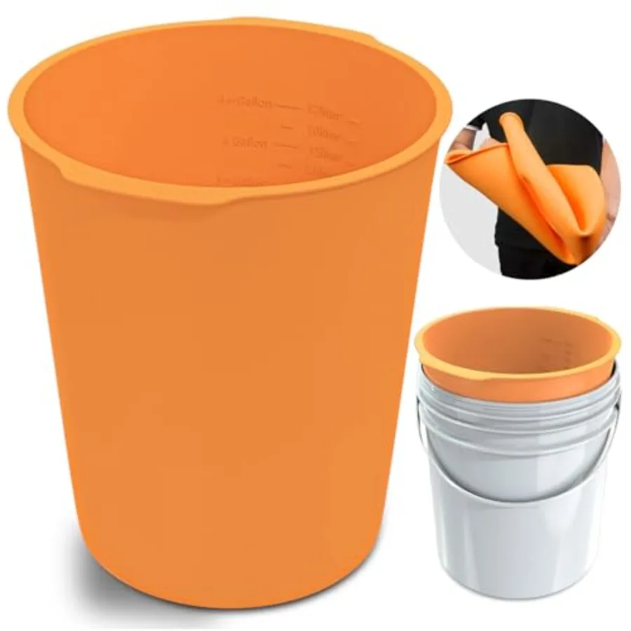 5 Gallon Silicone Bucket Liner - Reusable Measuring Mixing Liner for Concrete, Mortar, Grout, Paint - Food Grade Non-Stick with
5 Gallon Silicone Bucket Liner - Reusable Measuring Mixing Liner for Concrete, Mortar, Grout, Paint - Food Grade Non-Stick with