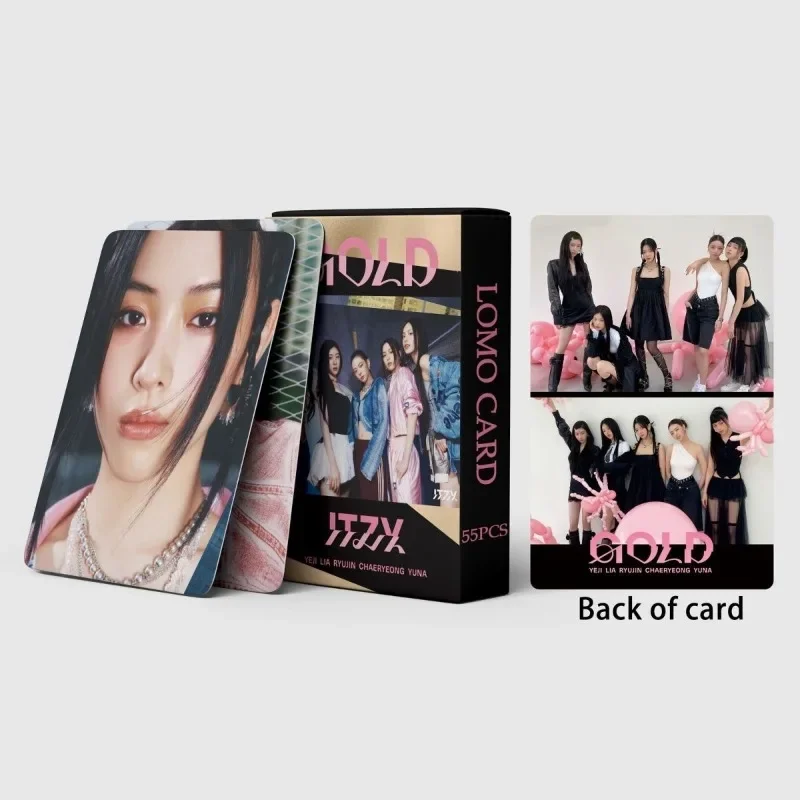 55pcs Kpop ITZY Photocard Yeji Lia Ryujin Chaeryeong Yuna Lomo Card Album GOLD LOMO Card Double Sides Small Card Fans Collection
55pcs Kpop ITZY Photocard Yeji Lia Ryujin Chaeryeong Yuna Lomo Card Album GOLD LOMO Card Double Sides Small Card Fans Collection