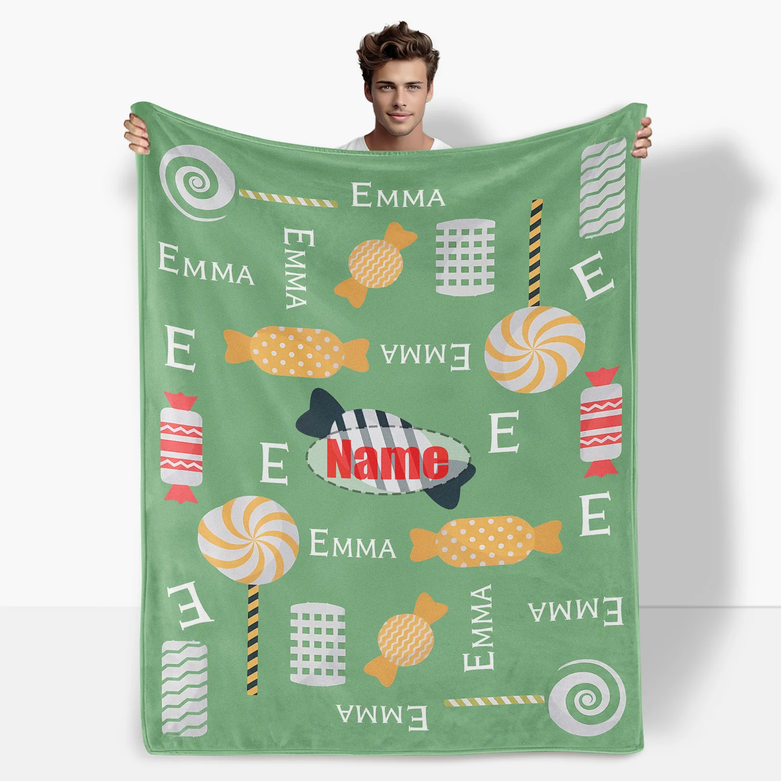 Custom Name Cartoon Candy Themed Gift Blanket For Friends Comfortable Durable Washable Unique Design Thoughtful Present
Custom Name Cartoon Candy Themed Gift Blanket For Friends Comfortable Durable Washable Unique Design Thoughtful Present