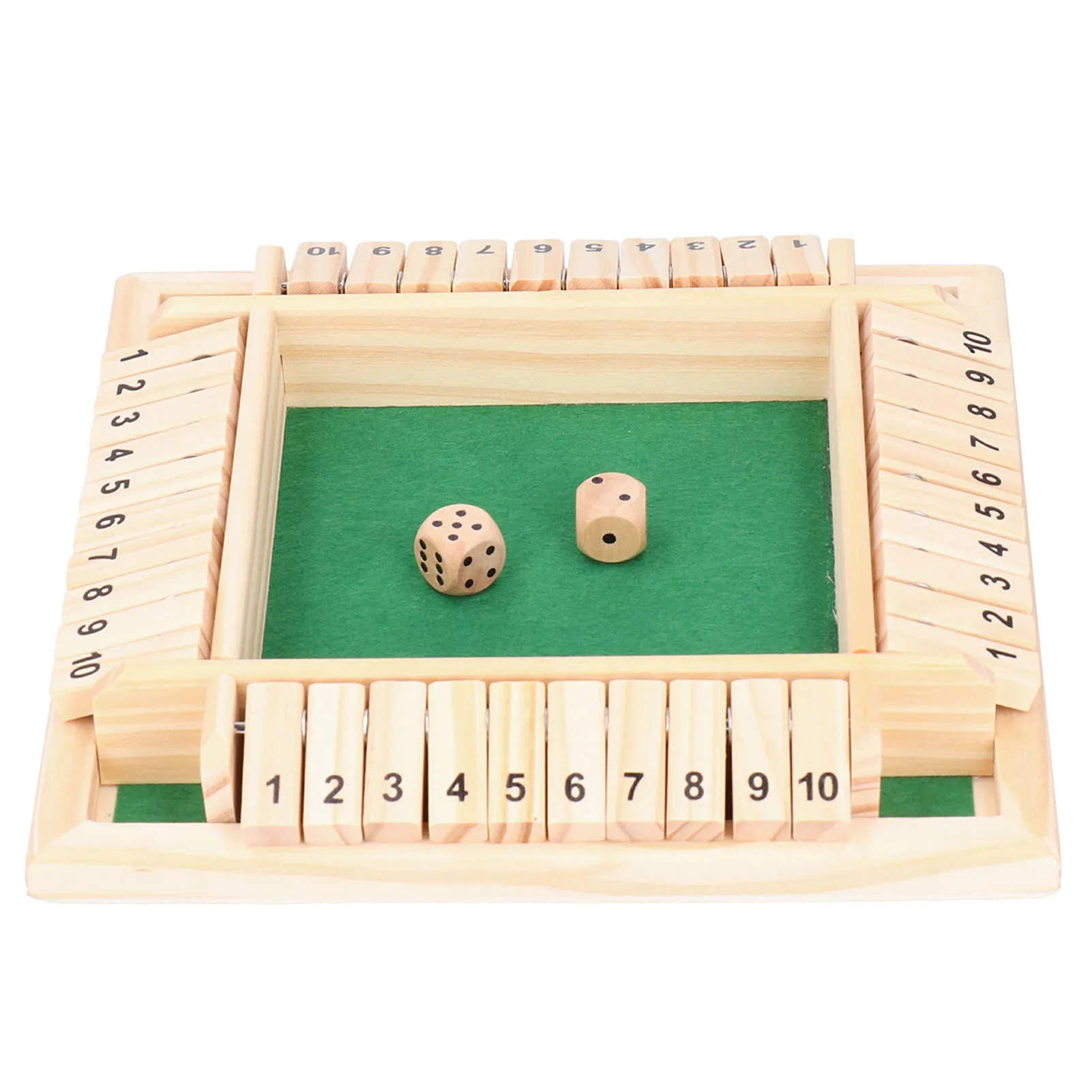 Clearance Deal Portable Wooden Number Board Dices Game Set Toy for 4 People KTV Pub Bar Home Party Supplies Prop Game Accessory
Clearance Deal Portable Wooden Number Board Dices Game Set Toy for 4 People KTV Pub Bar Home Party Supplies Prop Game Accessory