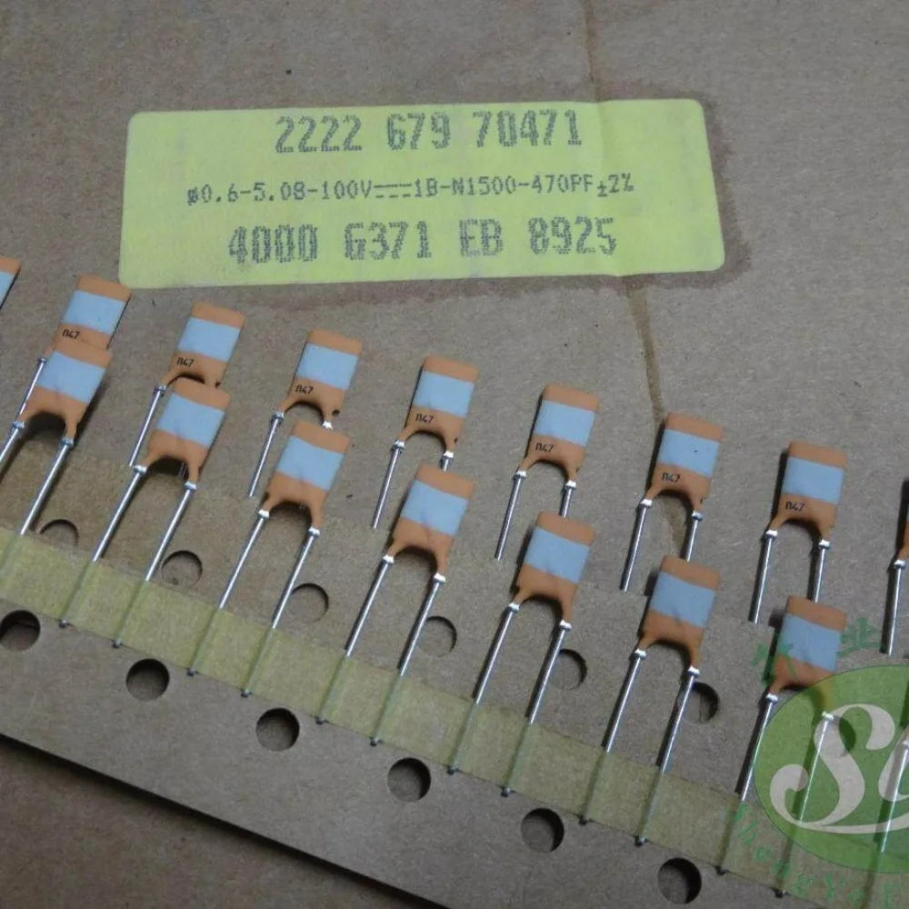 5pcs/lot BC 0.00047uf 100v 470pf n47 0.47nf 471 G Brand new 5mm High-precision Silver Film Ceramic Capacitor 222267970471
5pcs/lot BC 0.00047uf 100v 470pf n47 0.47nf 471 G Brand new 5mm High-precision Silver Film Ceramic Capacitor 222267970471