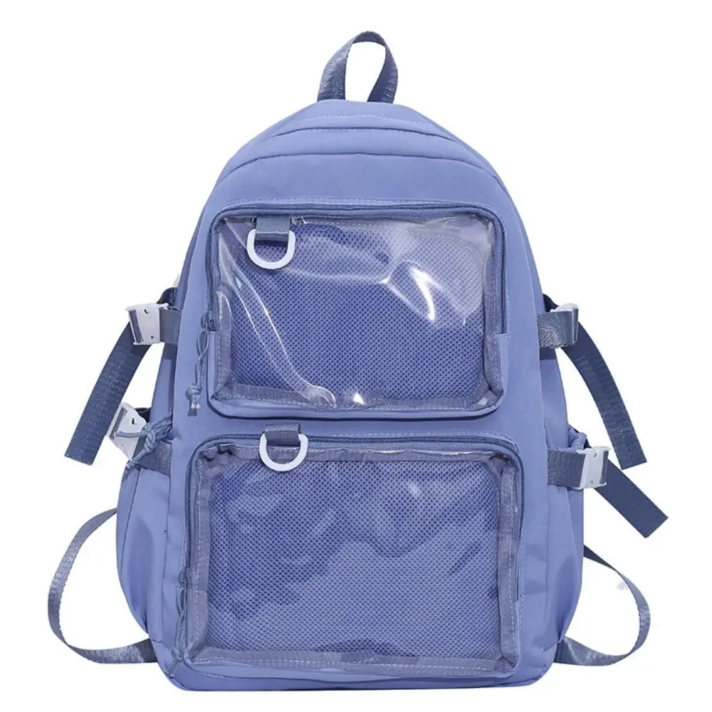 New Large Capacity Backpack Two Clear Pockets Kawaii School Bags Itabag for College Student
New Large Capacity Backpack Two Clear Pockets Kawaii School Bags Itabag for College Student